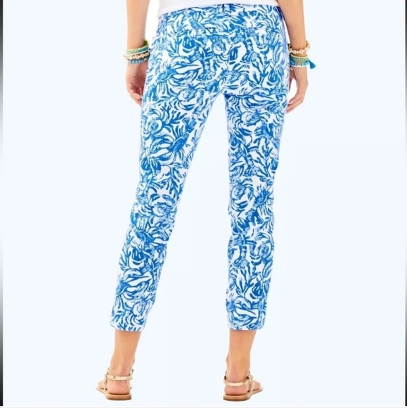 Lilly Pulitzer Sadie Stretch Crop Chino Pants Size 8. - Picture 2 of 11